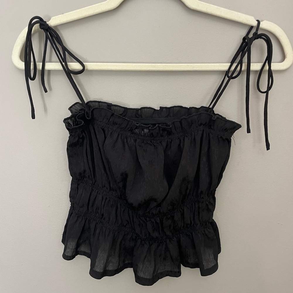 Princess Polly Tie Ruffle Tank Top